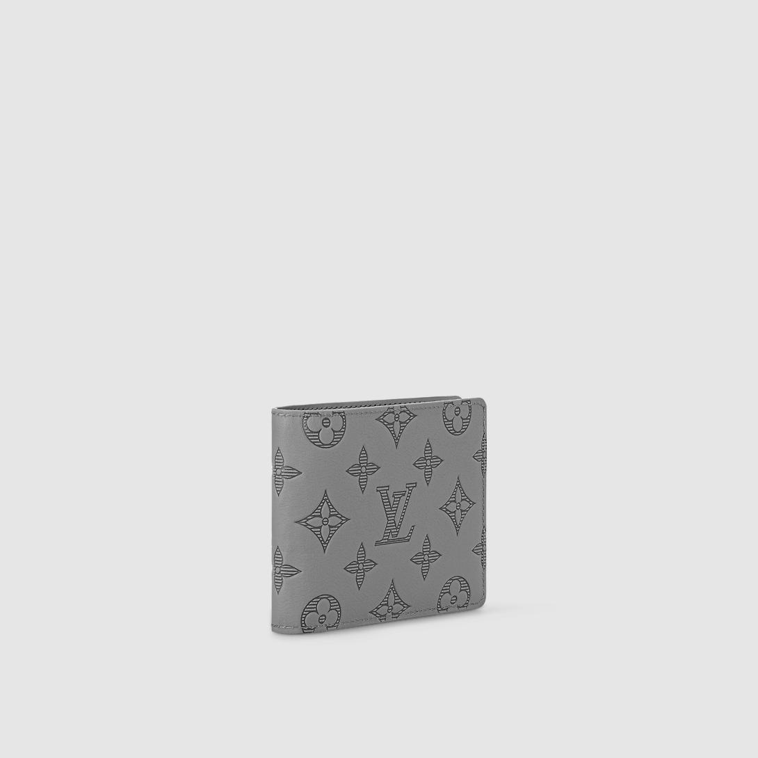 Ví Louis Vuitton Multiple Wallet Monogram Shadow Leather Nam Xám